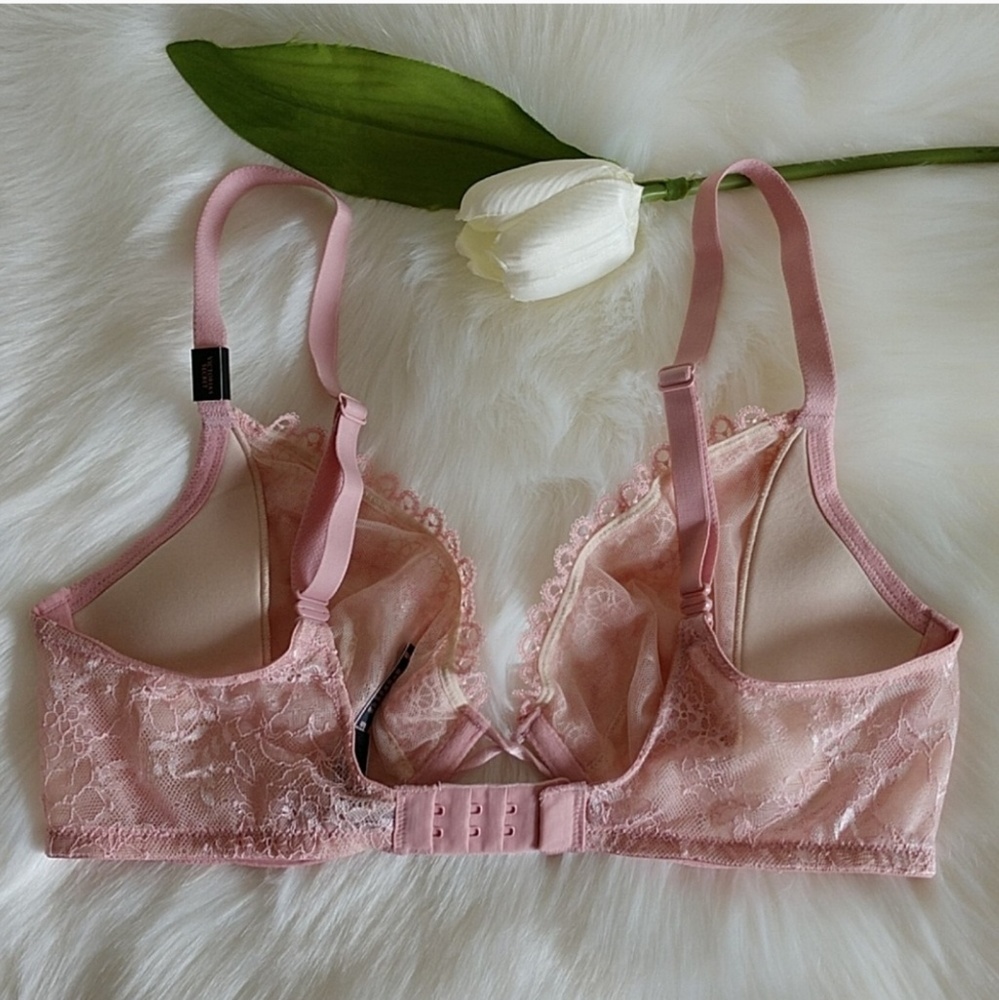 VS VERY SEXY PLUNGE UNLINED LACE BRA 34D - Picture 5 of 8